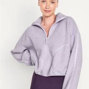 Old Navy Lavender Quarter-Zip Fleece